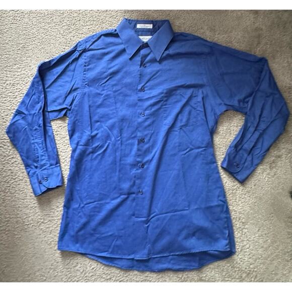 Van Heusen Men’s XL Blue Casual Dress Shirt Button Front - Picture 1 of 8